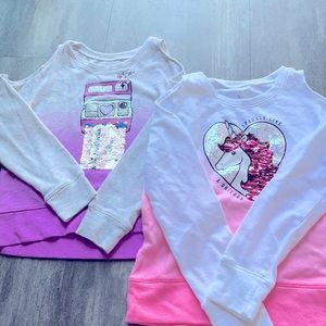 JUSTICE sweatshirts with cut out on shoulders